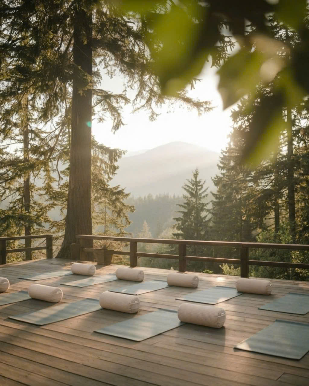 Không gian tập Yoga trong retreat JuliaLife